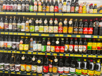 마트에 진열된 간장들