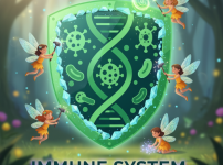 아연 요정들이 면역 방패를 강하게 하는 모습