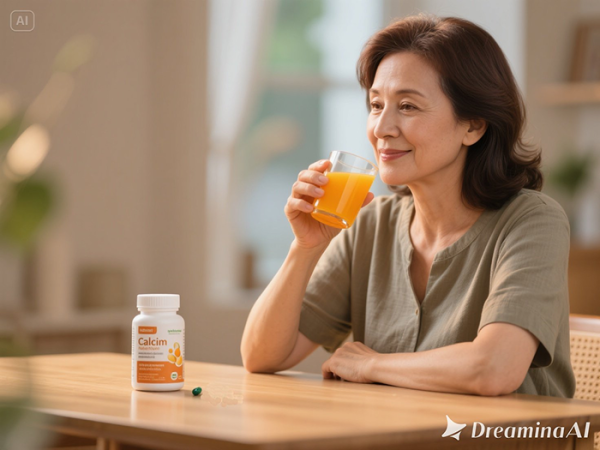탄산칼슘 영양제의 흡수를 높이기 위해 오렌지쥬스와 함게 복용