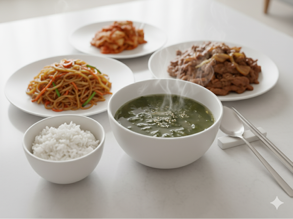 미역국이 포함된 한국인의 식탁