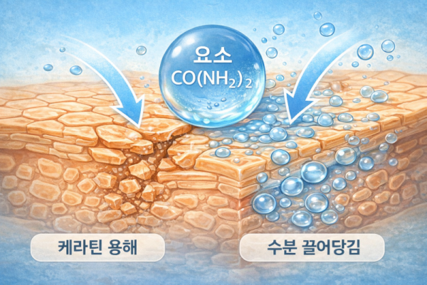 피부에 사용하는 요소의 작용 기전