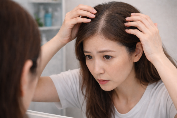 탈모로 고민하는 여성