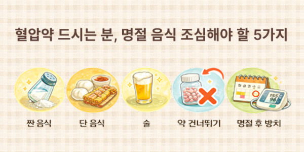 혈압약 드시는 분 명절 음식 조심해야 할 5가지